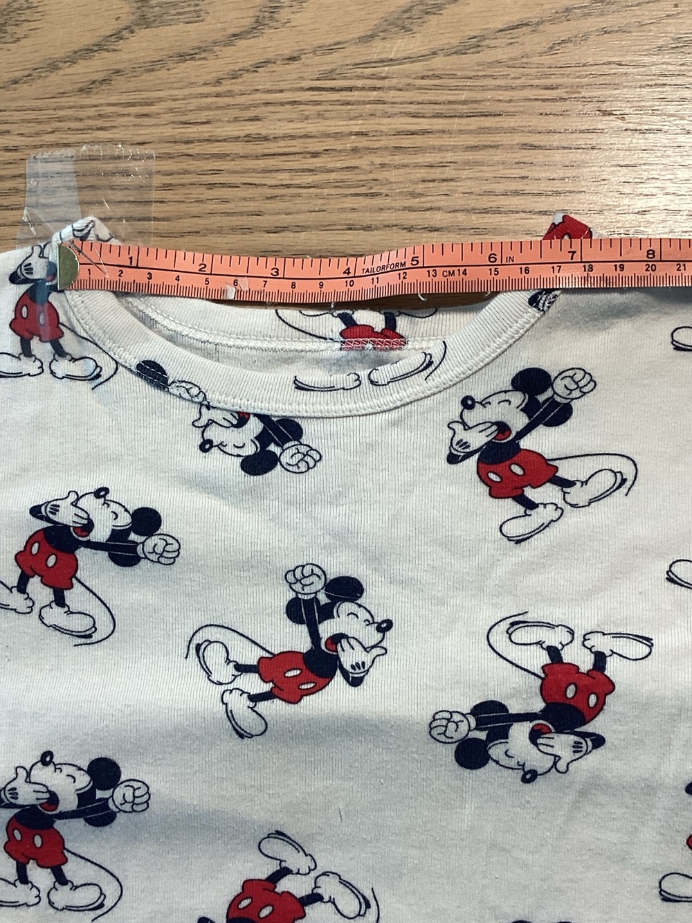 Disney White Pajama Set with Red & Black Cartoon Print - Picture 6 of 7
